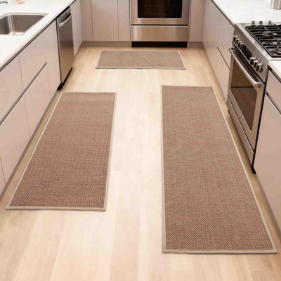 Tapis de cuisine antidérapant lavable à la machine (ensemble de 3)