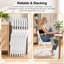 Ensemble de 4 chaises pliantes rembourrées blanches avec structure en métal-1877055584-1877055598