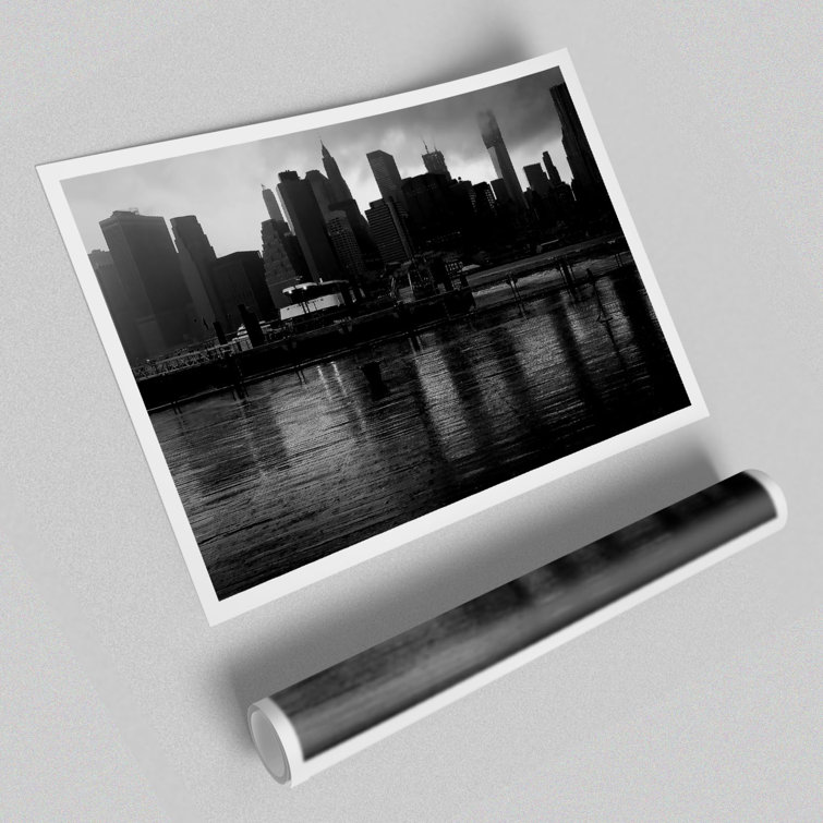 River New York B N W Architecture - No Frame Print