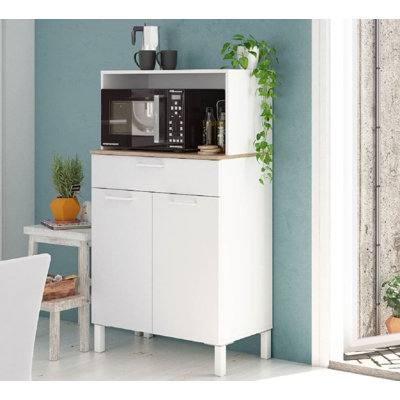 Denby White And Oak 2 Door Utility Kitchen Cupboard 
