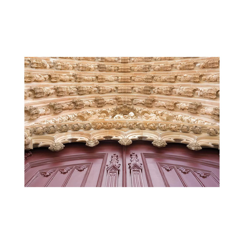 Main Portal For The Monastery Of Batalha, Mosteiro De Santa Maria Da Vitoria, Portugal by Martin Zwick - Wrapped Canvas Gallery-Wrapped Canvas Giclée