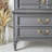 Elegant Grey Storage Drawer Accent Chest.