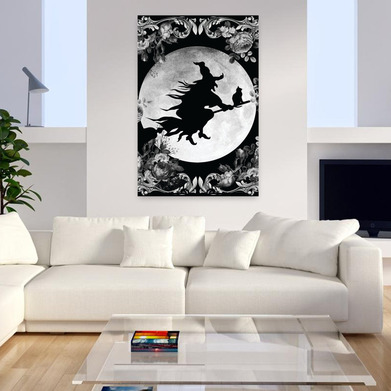 Art gothique abstrait, fantaisie, fantaisie, oiseau bleu, H 48 po x l 32 po