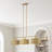 Weavington 3 Light Antique Gold Leaf Extra Large Linear Chandelier-121436219-121436220