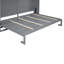 Grand lit escamotable mural avec armoires, gris