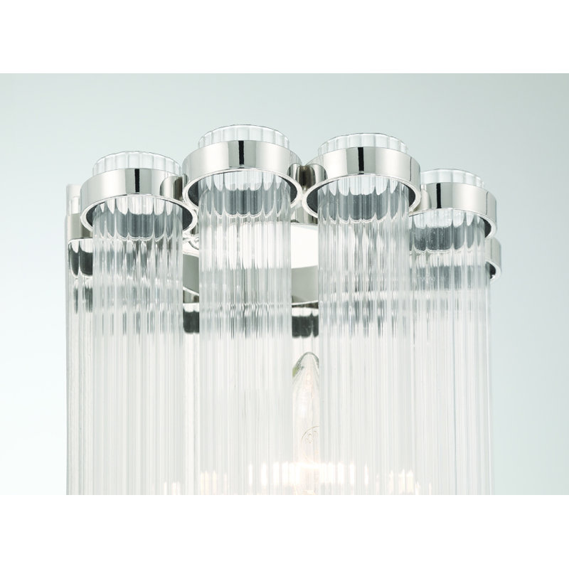 Glasbury 14" Sconce, Polished Nickel