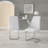 Scottsmoor Modern High Gloss Halo 4 Seater Dining Table Set with Luxury Faux Leather Dining Chairs-1830636573-1807259086