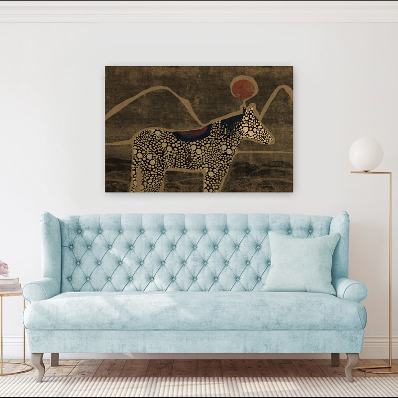Reproduction d'art mural cheval rouge, 40" H x 60" W