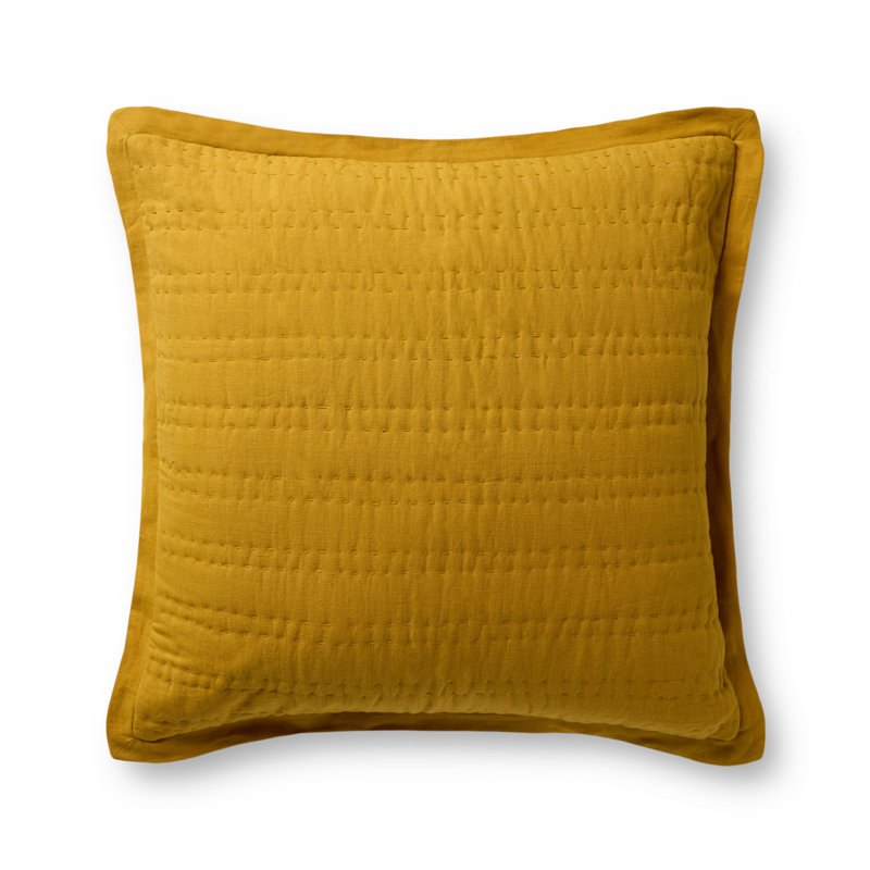 Loloi Accent Pillow Cover, Yellow, Square 22"