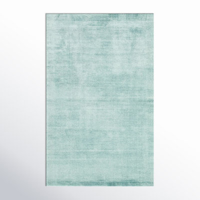 Owens Aqua Blue Hand-Loomed Wool Rug
