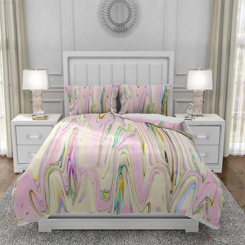 Abstract Duvet Cover, King Duvet Cover + 2 King Shams