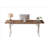 71" Rustic Rectangular Kitchen Table With X-Trestle Metal Legs-201738712