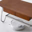 Table basse ovale en acier inoxydable
