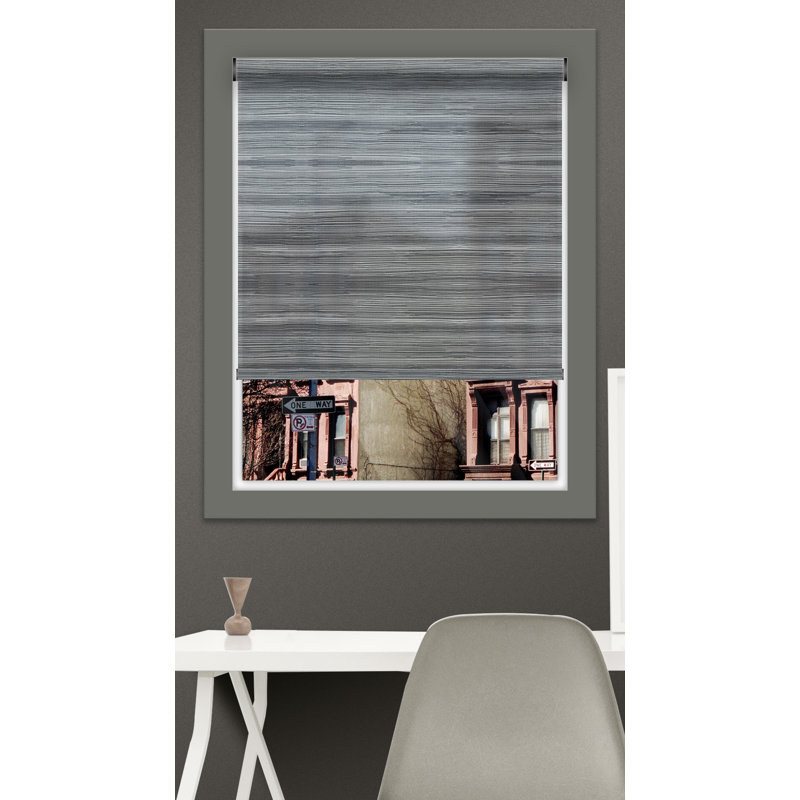 Store enroulé semi-transparent, Moderne, l 37 x L 48, Sans fil