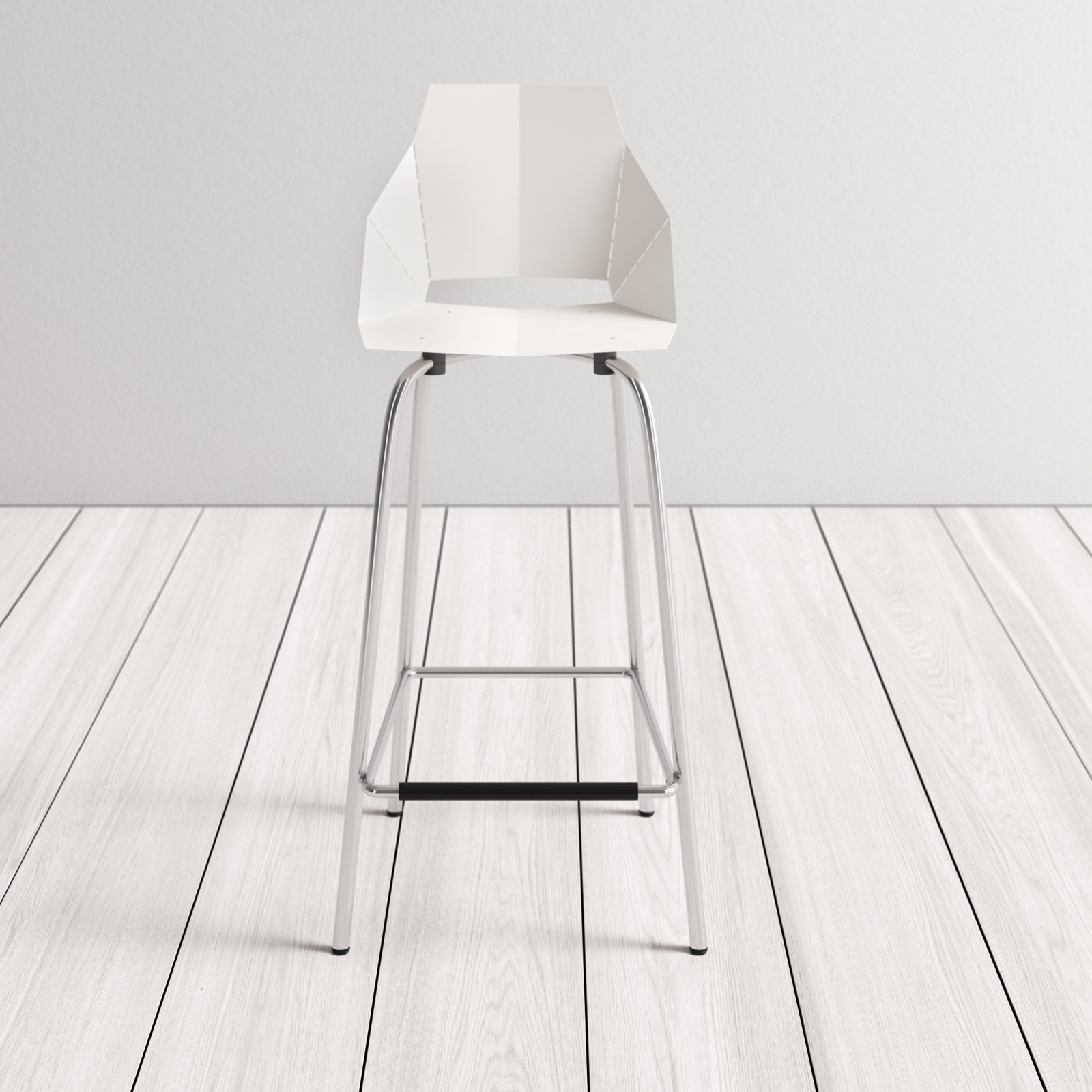 Real Good Bar and Counter Stool, White, Bar Stool (31" Seat Height)