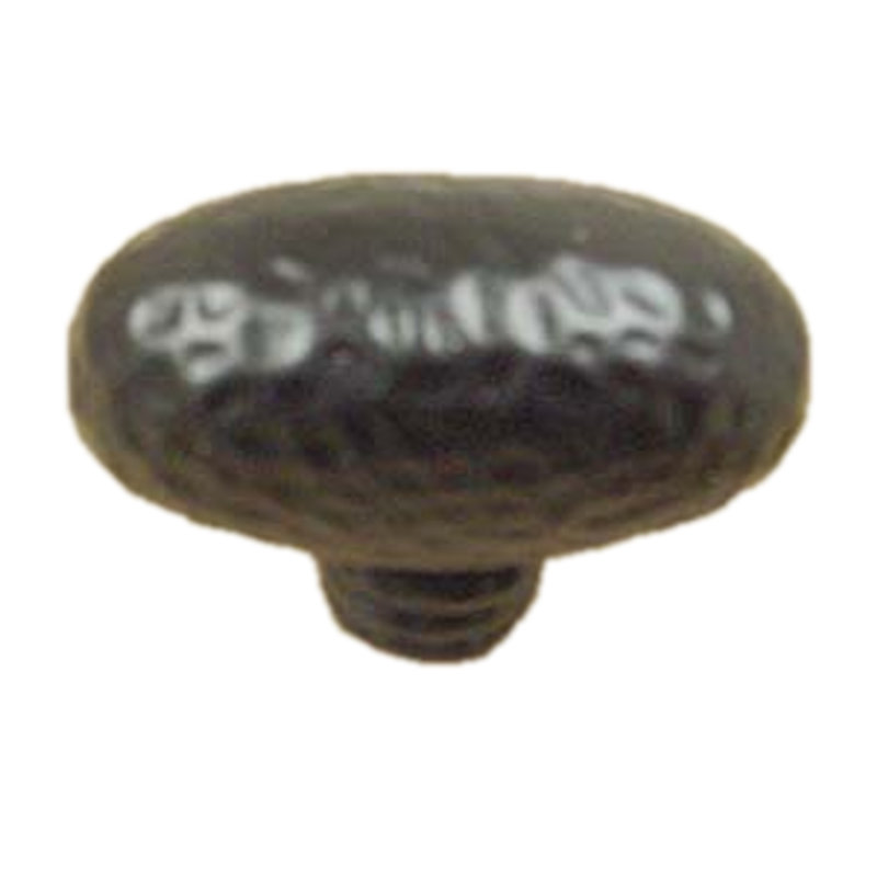 (Paquet de 5) Poignée ovale martelée plate de 1 3/4 po noir