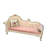 82.68"French solid wood upholstered queen-sized chair