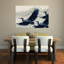 «Flying Herons and Blossoms Elegant Ethereal Peaceful Bird Nature Flower», art mural-129147564