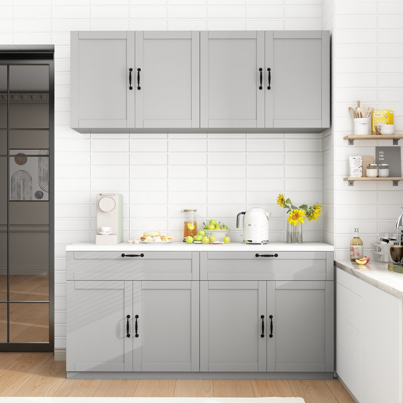 Dorilal 63" Freestanding Kitchen Pantry Cabinet with Adjustable Shelves, Soft Close Hinges for Dining Room Storage