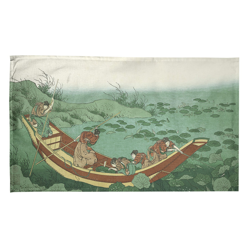 Torchon « boat the Lily », Rouge, Polyester sergé