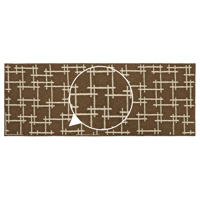 Non-Slip Indoor Doormat, Brown, Rectangle W57 x L150 cm