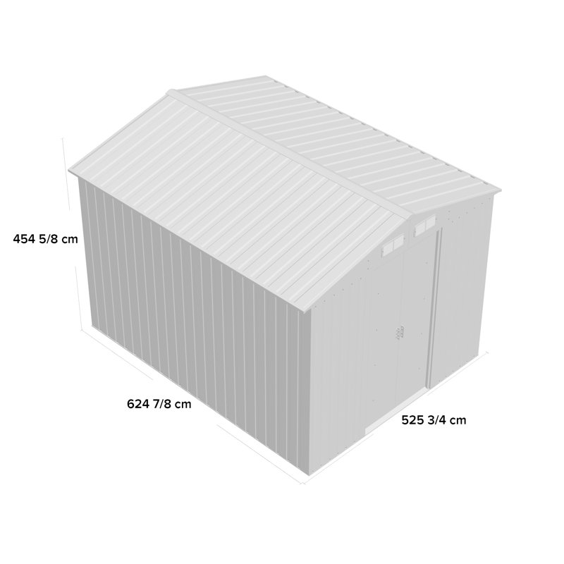 8ft. x 6ft. Apex Metal Shed