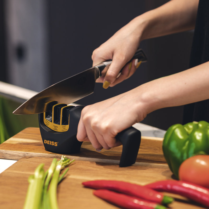 Deiss Pro 3-Stage Kitchen And Pocket Knife Sharpener