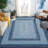 5x7 Braided Rug, Washable Area Rug for Living Room, Vintage Accent Rug, Braided Print Carpet, Low Pile Non-Shedding Kitchen Rugs with Non Slip Backing, Aesthetic Foldable Blue Rug-86706784-86706811