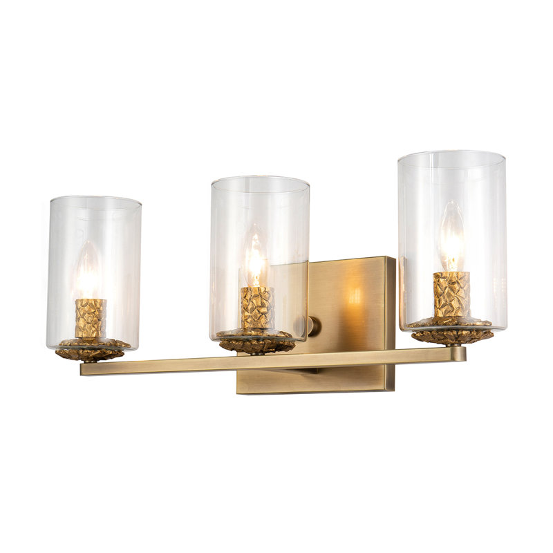 Éclairage pour meuble-lavabo 3 lumières Gibbes, Doré