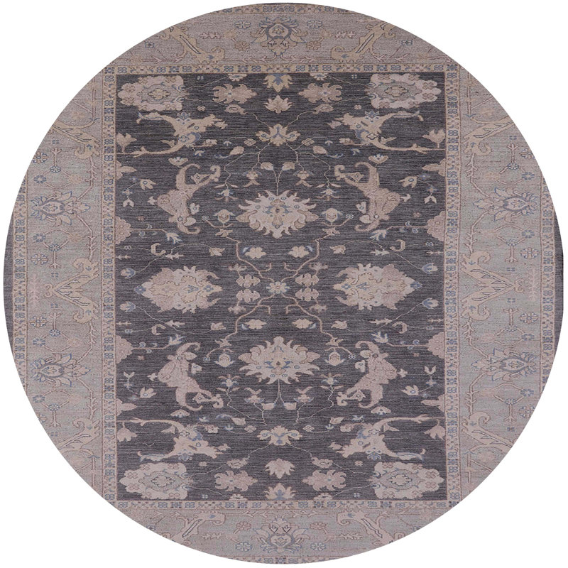 Oriental Indoor Rug, Round 5'