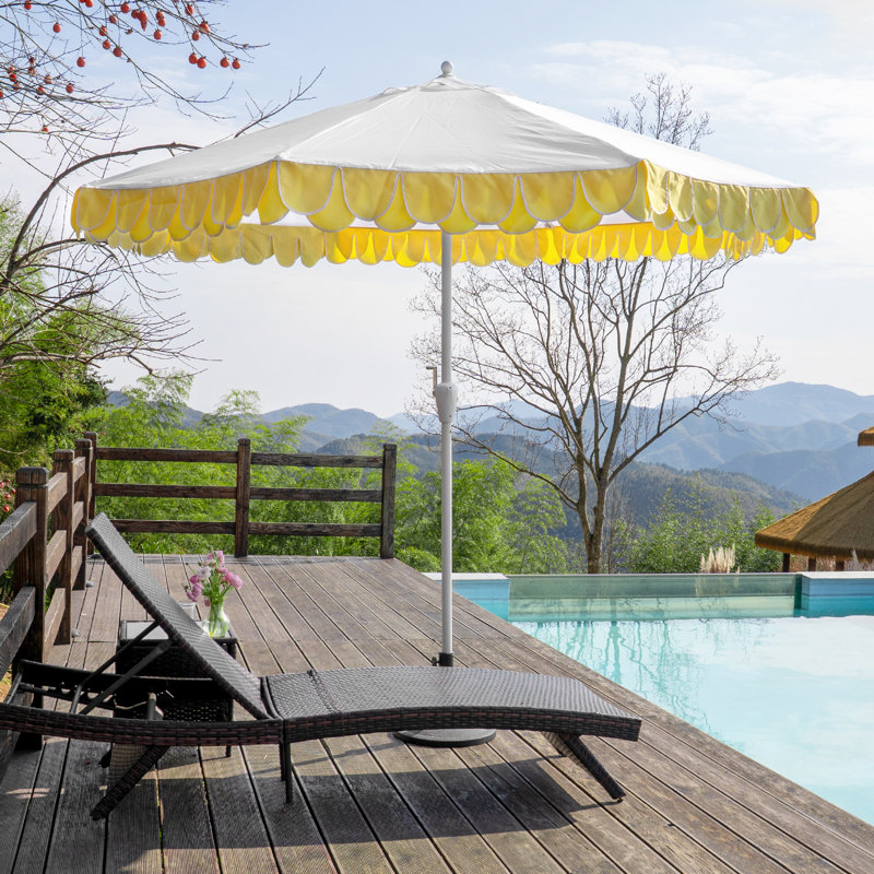 Parasol Adahir 108 avec contrepoids inclus, Noir, noir, noir, noir, Beige