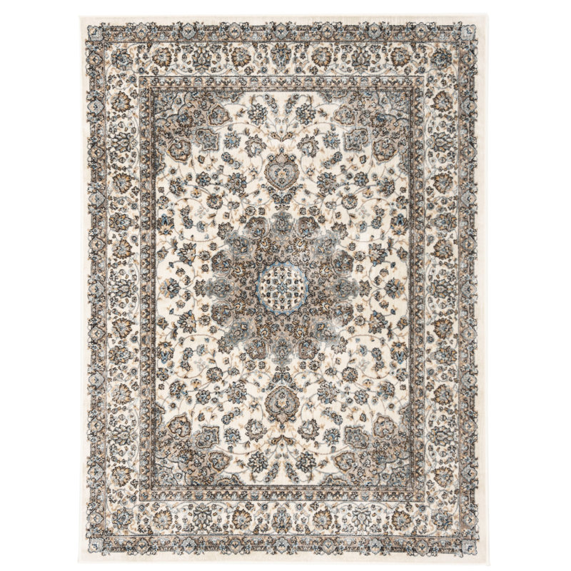 Tapis oriental à motif de viscose Carolus, Rectangle 3 pi 3 po x 4 pi 7 po