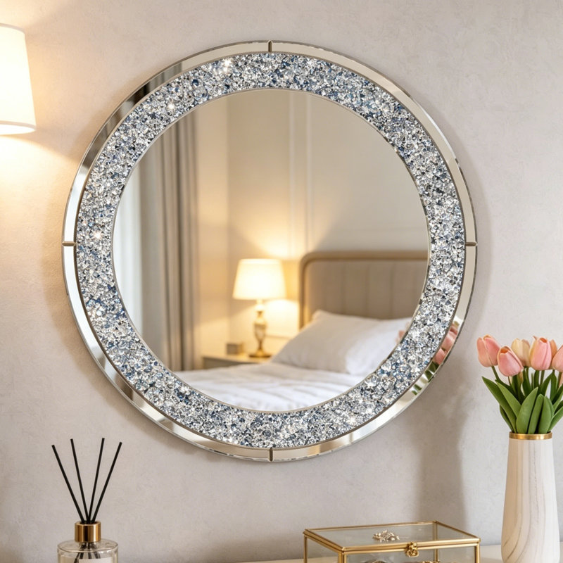 Round Glass Wall Mirror