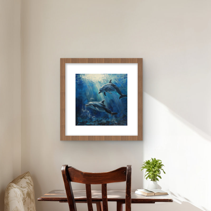 Dauphins turquoise avec passepoil mat pour la décoration intérieure