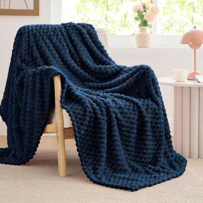 Jeté en molleton pour canapé et lit - couverture beige décorative en jacquard 3D, couverture douce et douillette, douce et confortable, toutes saisons, 50 x 60 pouces