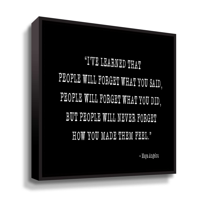 «People Ll», art textuel sur toile, Toile avec cadre noir, H 10 po x l 10 po