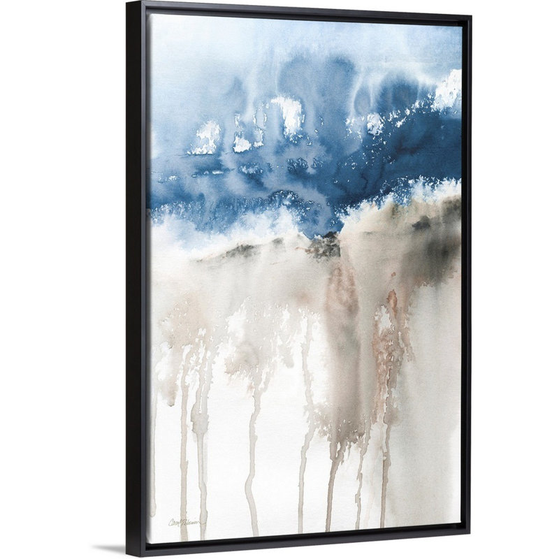 Windy Cliff I - reproduction d'art sur toile, Cadre flottant noir, H 19,7 po x l 13,7 po x P 1,75 po