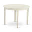 L'ensemble 3 pièces de table et chaises de cuisine comprend une table de salle à manger ronde et 2 chaises Parson rembourrées en tissu crème, lin blanc 42 po x 42 po-708597408-708597421-708597420
