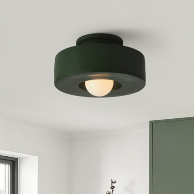 Blayke Minimalist Resin Flush Mount Close to Ceiling Lighting Fixture