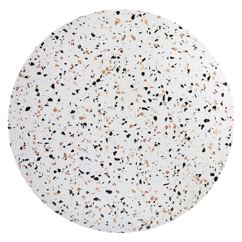 Modway Lippa Round Terrazzo Dining Table, White, 47" W x 47" L, 28.5” Height