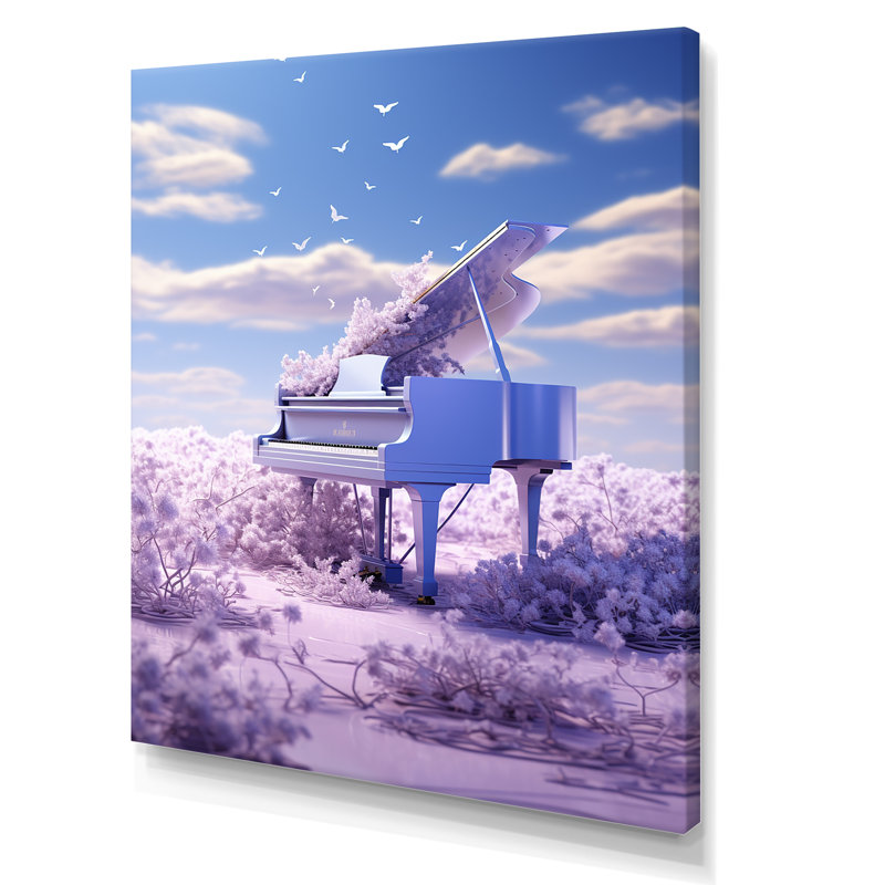«Purple Piano Whimsical Waltz I», reproduction sur toile, Toile tendue, H 44 po x l 34 po