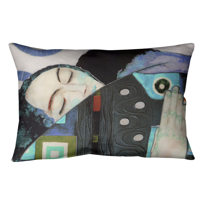 Coussin de support lombaire, Bleu, Simili suède