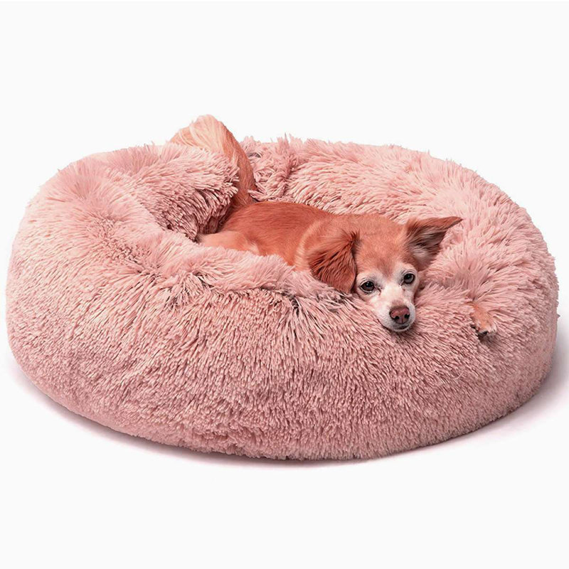 Lit pour chien et chat Calming, Rose, Très grand (l 27,56 po x P 27,56 po)