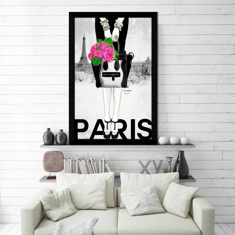 Paris Fashion 1 (Vertical) par By Jodi - impression, H 49,5 po x l 33,5 po x P 1 po, Cadre noir