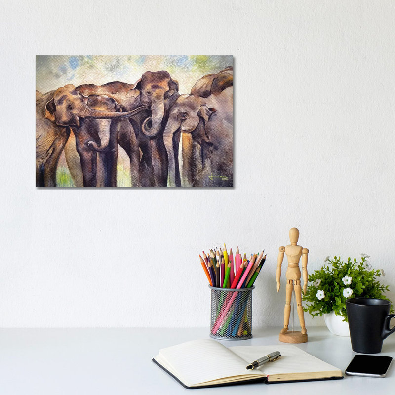 Gathering 1 Piece Wrapped Canvas Wall Art, 20.32 cm H x 30.48 cm W