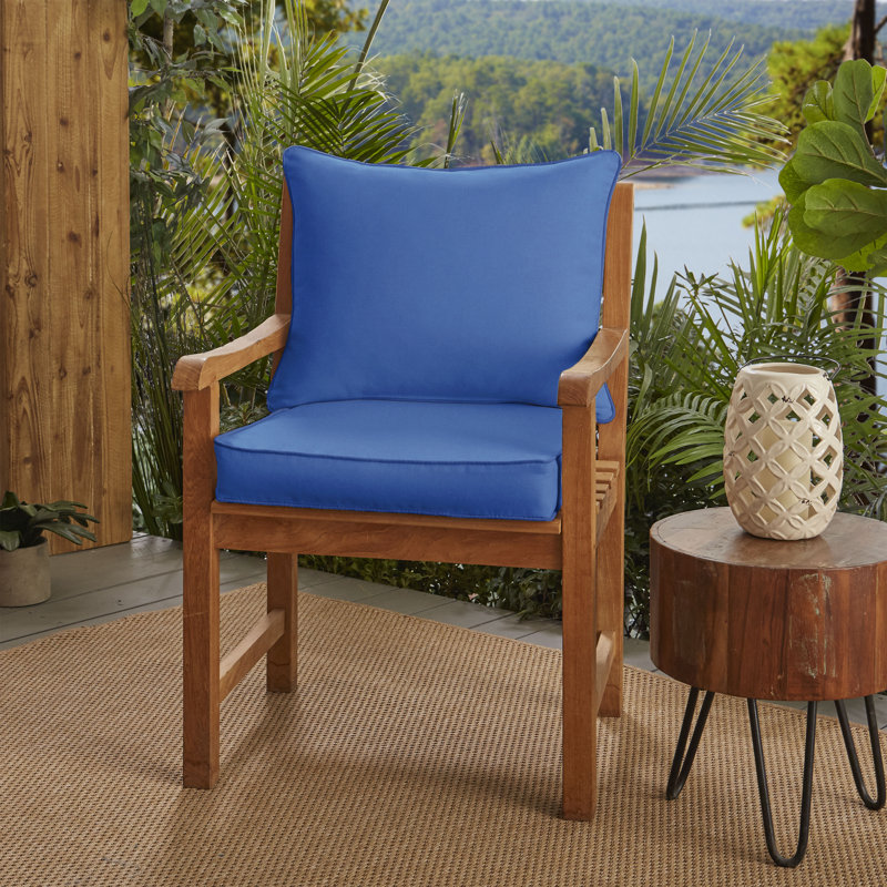 Strasse Desma Indoor/Outdoor Sunbrella Seat/Back Cushion, 5" H x 23" W x 25" D, Sunbrella - Spectrum Cilantro