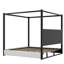 Upholstery Canopy Platform Bed With Headboard And Metal Frame-1452122470