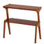 Table de bout en bois massif de style Mid-Century moderne de 27,56 po - Table d'appoint de style maison de campagne étroite avec tablette de rangement à 2 niveaux, table de chevet élégante et table d'appoint