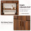 Meuble-lavabo simple 30 po Mid-Century avec lavabo en céramique, portes à fermeture douce et pieds en bois massif-877449029