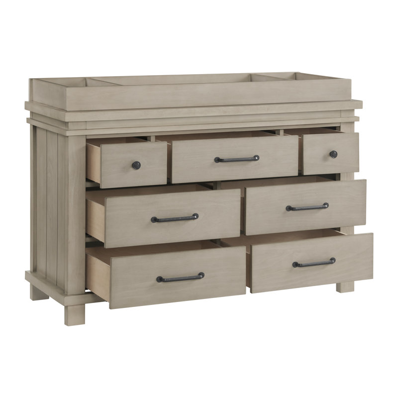 Hampton 7 Drawer Dresser, Stone Wash